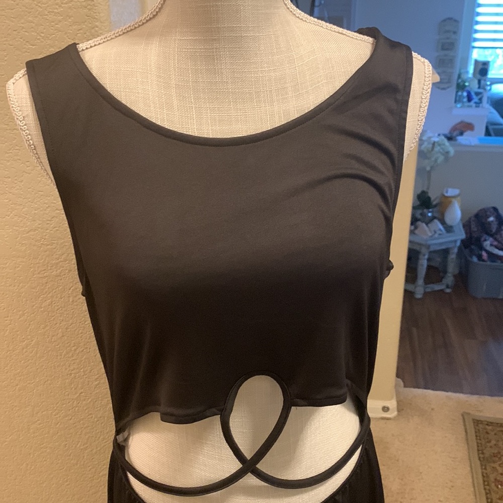 Cute and Sexy black Maxi with high slits. NWT, - Picture 9 of 12